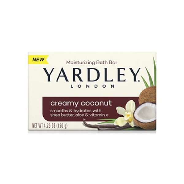 CREAMY COCONUT JABON EN BARRA 120gr (Yardley) (Unisex) - Imagen 2
