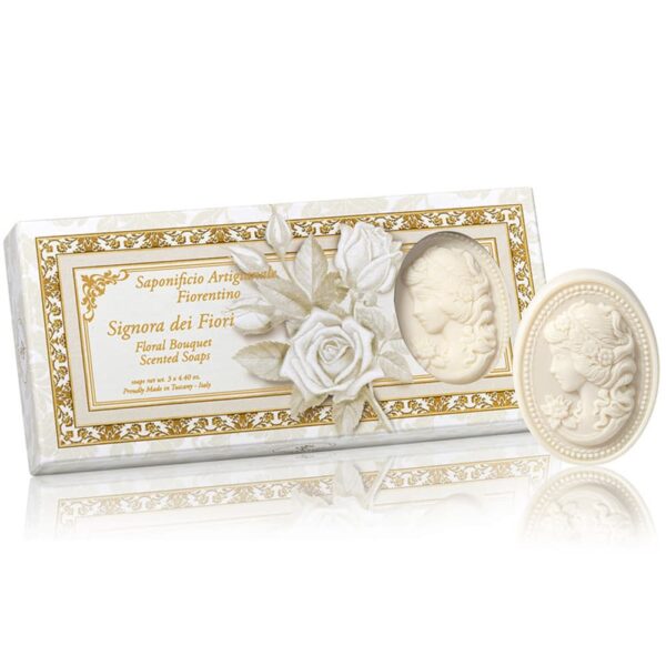 FIORENTINO ESTUCHE 3 JABONES Italiano Bouquet Floral 125gr c/u. (S. A. Fiorentino) (Unisex)