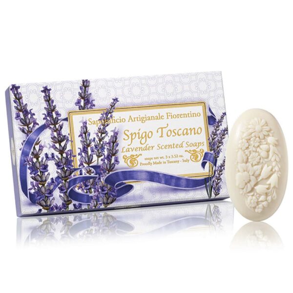 FIORENTINO ESTUCHE 3 JABONES Italiano Lavanda Toscana  100gr c/u. (SAF) (Unisex)
