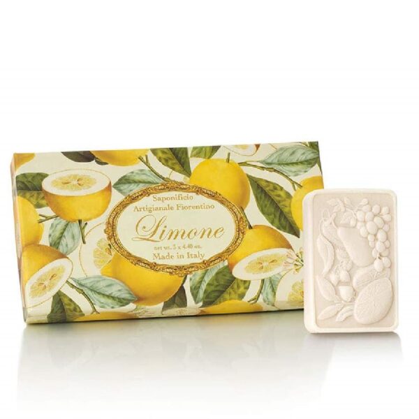 FIORENTINO ESTUCHE 3 JABONES Italiano Lemon Rectangular 125gr c/u. (S. A. Fiorentino) (Unisex)