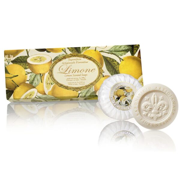 FIORENTINO ESTUCHE 3 JABONES Italiano Limon 100gr c/u. Redondo (SAF) (Unisex)
