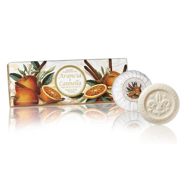 FIORENTINO ESTUCHE 3 JABONES Italiano Naranja & Canela 100gr c/u. (SAF) (Unisex)