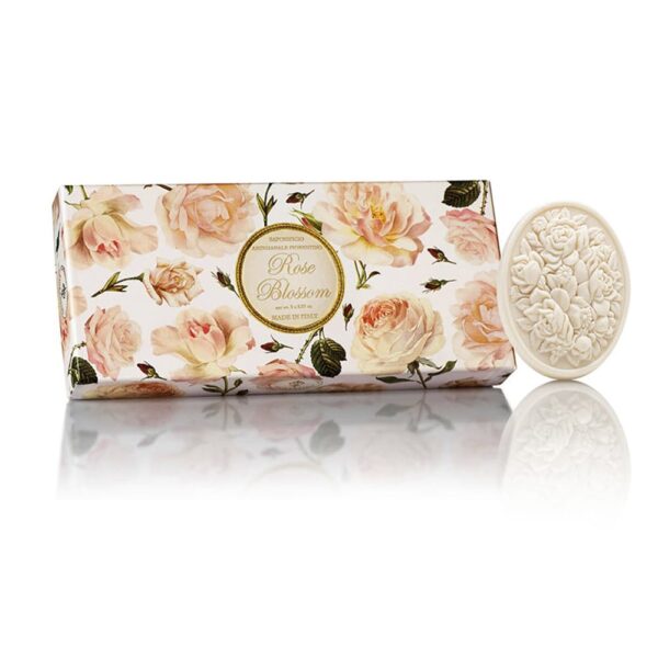FIORENTINO ESTUCHE 3 JABONES Italiano Rose Bloosom Oval 125gr c/u. (S. A. Fiorentino) (Mujer)