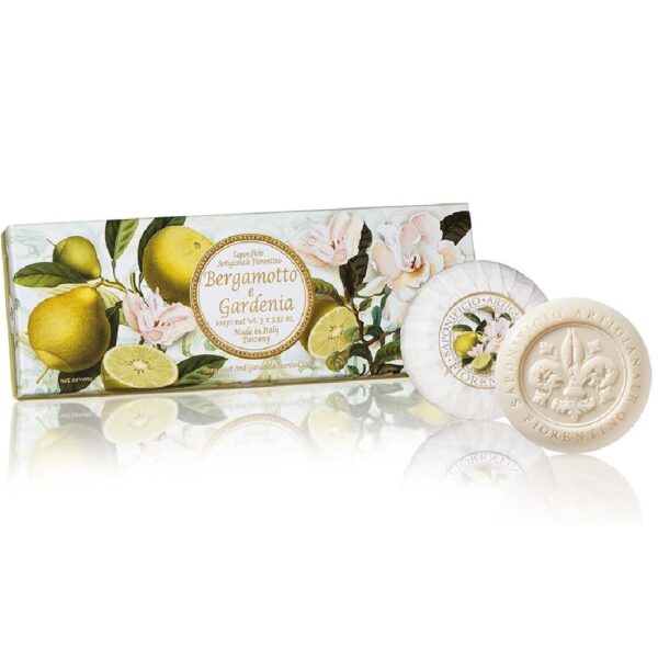 FIORENTINO ESTUCHE 3 JABONES Italianos Bergamotto & Gardenia 100 gr c/u. (Fiorentino) (Unisex)