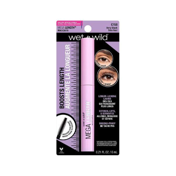 MEGA LENGTH Máscara de Pestañas Very Black (Wet n Wild) (Mujer)