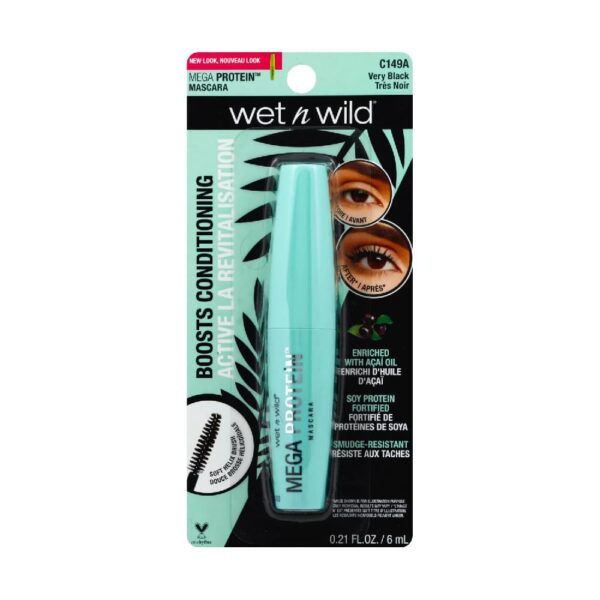 MEGA PROTEIN Máscara de Pestañas Very Black  (Wet n Wild) (Mujer)