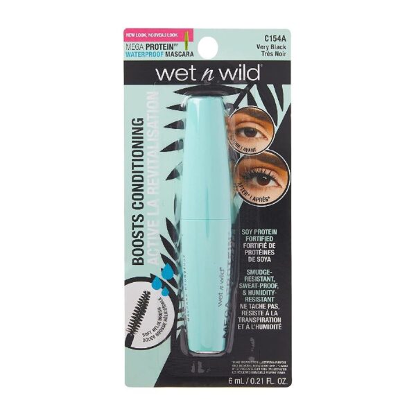 MEGA PROTEIN WATERPROOF Máscara de Pestañas Very Black (Wet n Wild) (Mujer)