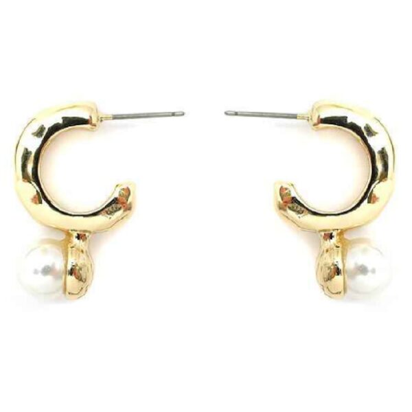 PAR DE ARETES CON PERLA (Bisuteria) (Mujer) - Imagen 2
