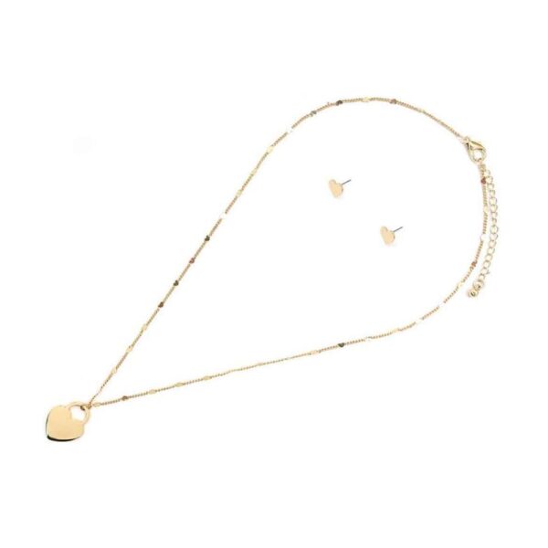 SET COLLAR CON ARETES CORAZON (Bisuteria) (Mujer) - Imagen 2