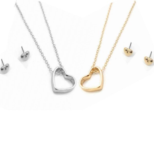 SET COLLAR CON ARETES Corazón (Bisuteria) (Mujer)