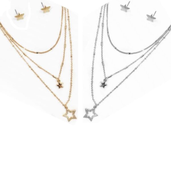 SET COLLAR CON ARETES Estrella (Bisuteria) (Mujer)