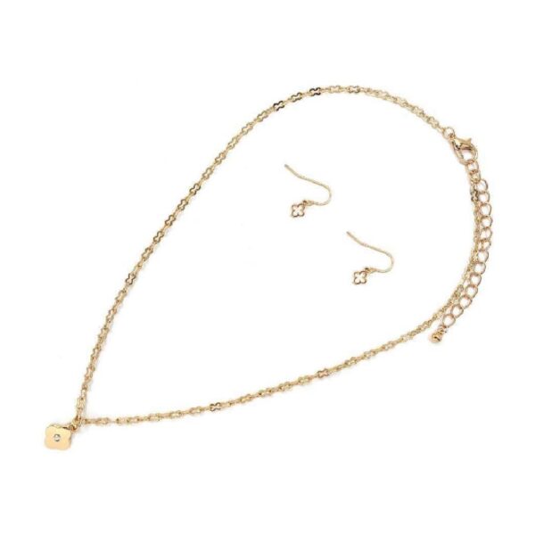 SET COLLAR CON ARETES Trebol (Bisuteria) (Mujer)
