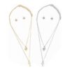 SET COLLAR EN CAPAS CON ARETES Lock & Key (Bisuteria) (Mujer)
