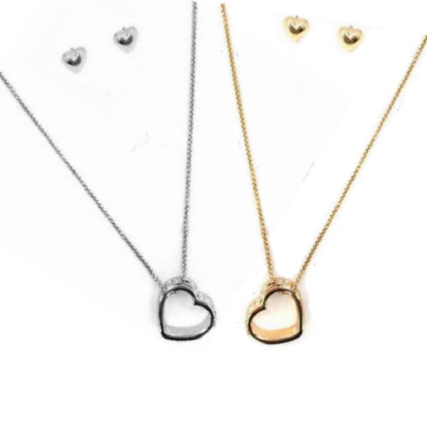 SET DE CADENA CON ARETES Corazón (Bisuteria) (Mujer)