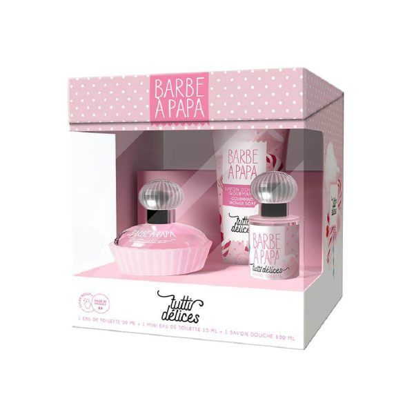 TUTTI BARBE A PAPA COTTON CANDY Estuche EDT 50ml+EDT 15ml+SOAP 100ml (Parfums Corania) (Mujer)