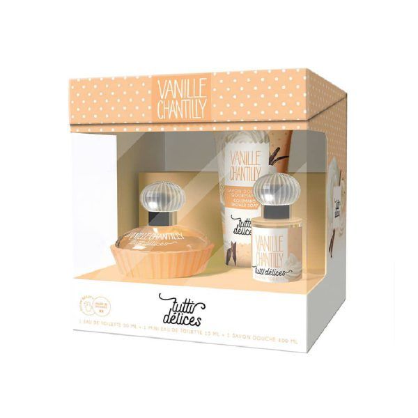 TUTTI VANILLA WHIPPED CREAM DELICES Estuche EDT 50ml+EDT 15ml+SOAP 100ml (Parfums Corania) (Mujer)