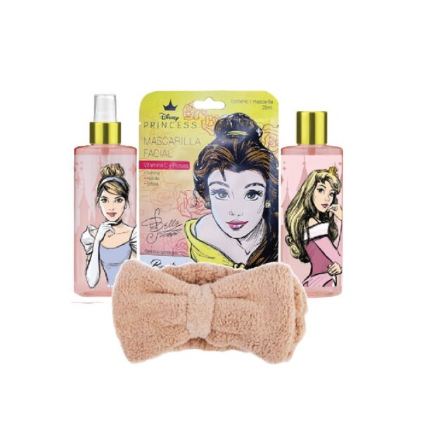 PRINCESAS ESTUCHE Deo Body Spray 280ml+Mascarilla de Niña+Cintillo de Spa+Shower Gel 280ml (Disney) (Niñas) - Imagen 2