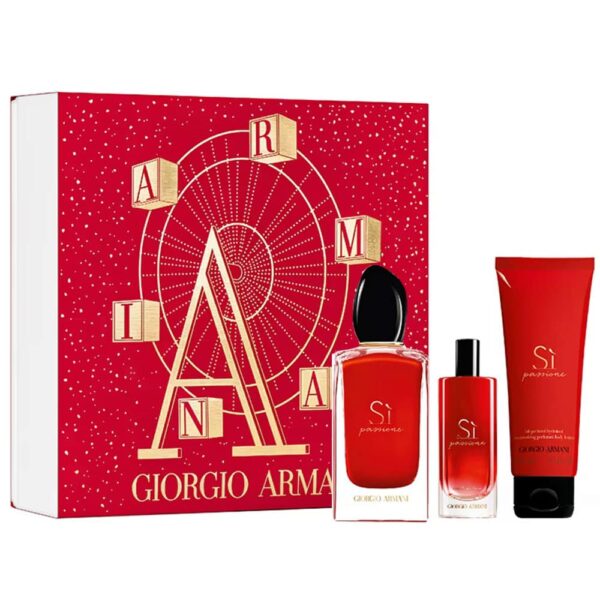 SI PASSIONE Estuche EDP 100ml+Body Lotion 75ml+EDP 15ml (Giorgio Armani) (Mujer)
