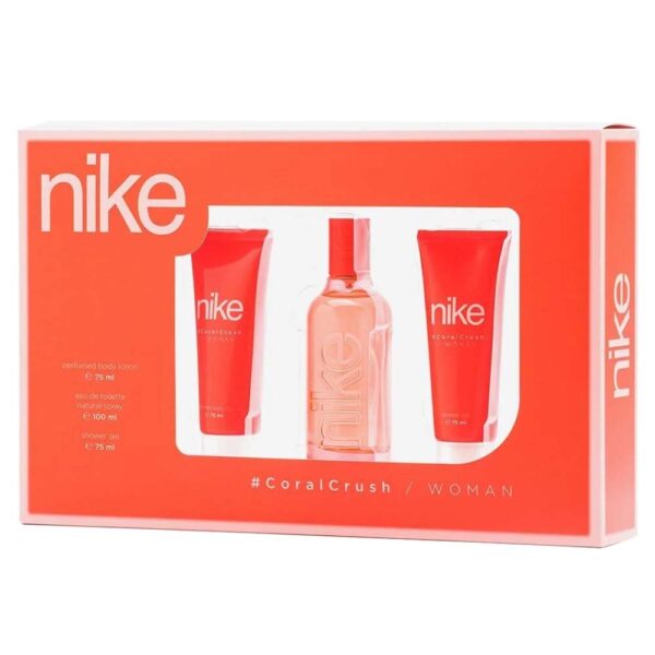 NIKE CORAL CRUSH Woman Estuche EDT 100ml+B. Lotion 75ml+S. Gel 75ml (Nike) (Mujer)