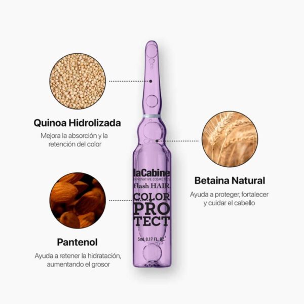 AMPOLLA FLAH HAIR COLOR PROTECT 5ml (LaCabine) (Unisex) - Imagen 2