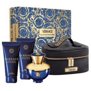 DYLAN BLUE POUR FEMME Estuche EDP 100ml+Shower Gel 100ml+ Body Lotion 100ml+Cartera (Gianni Versace) (Mujer)