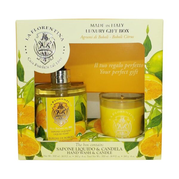 LA FLORENTINA BELLOSGUARDO ESTUCHE JABÓN LIQUIDO 500ml+VELA 160g (La Florentina) (Unisex) - Imagen 2